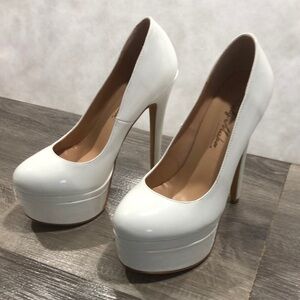 Only Maker White Platform Stiletto Heels New NWOB